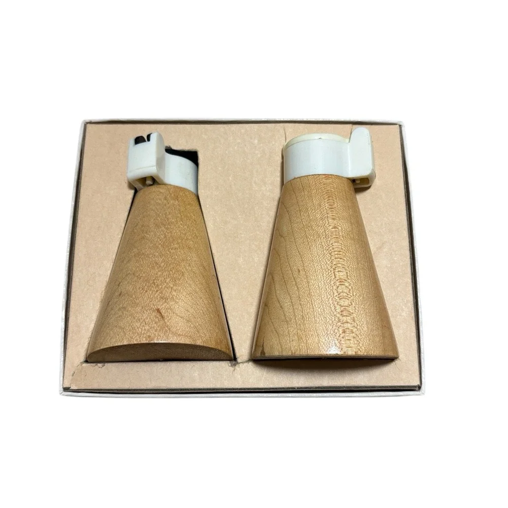 Vintage Rocket Wooden Flip‎ Top Salt and Pepper Shakers